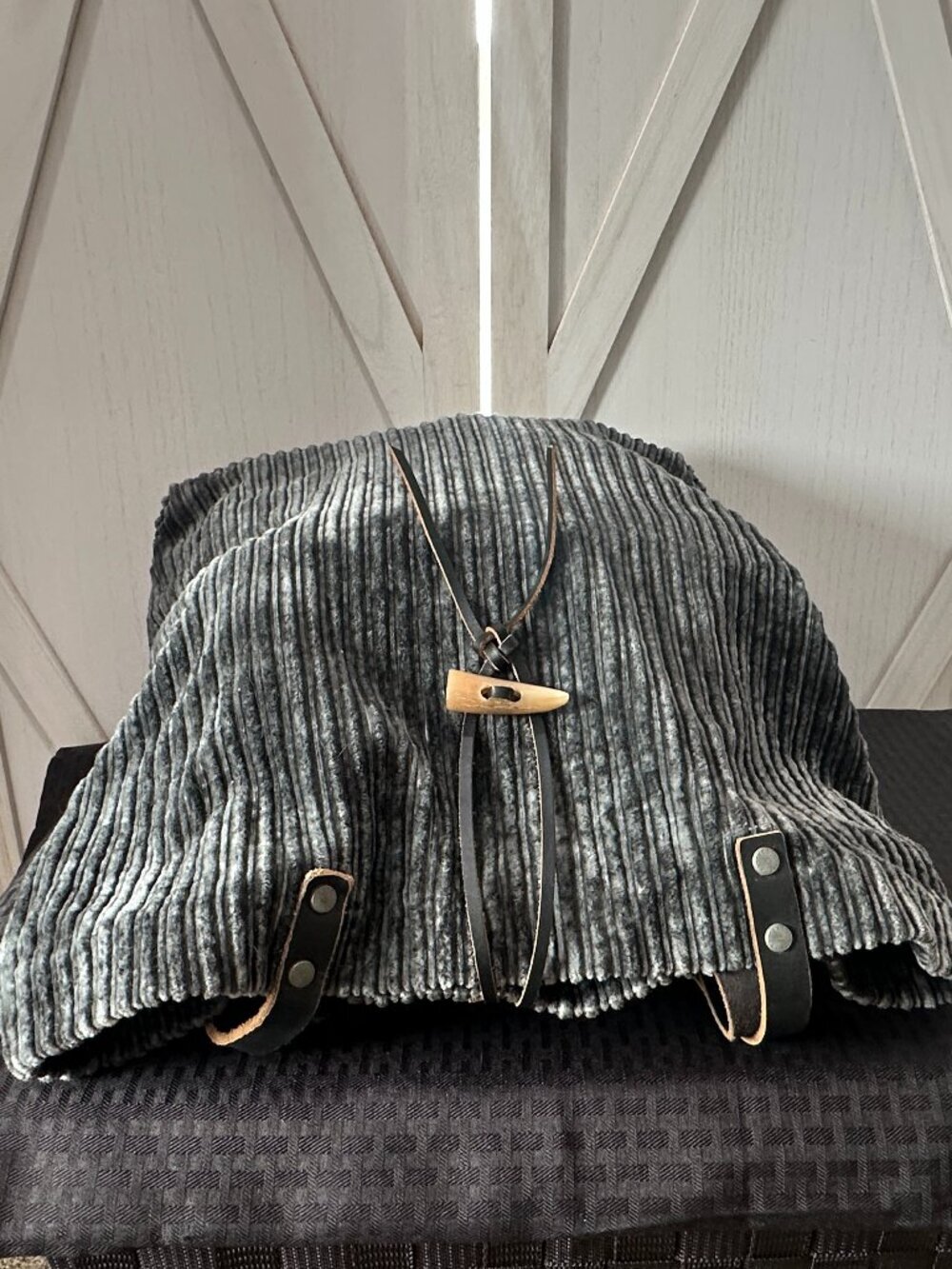 Free People We The Free Corduroy Washed Gray Tote Bag - Picture 5 of 8